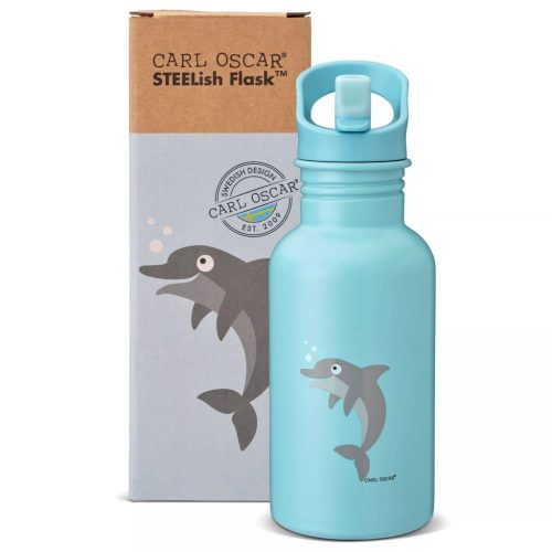 STEELish flask, gyerek kulacs 500ml - Astrid a delfin